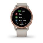 Смарт-часы Garmin Venu песочного цвета с золотистым безелем