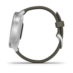 Смарт-часы Garmin Vivomove Style серебристый с травяным силиконовым ремешком