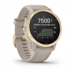 Смарт часы Garmin Fenix 6S Pro Solar золотые с замшевым ремешком