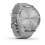 Смарт-часы Garmin Vivomove 3 серебристые с серым силиконовым ремешком