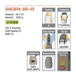 Рюкзак High Peak Sherpa 65+10 (Black)