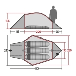 Палатка Wechsel Halos 3 Travel (Oak) + коврик Mola 3 шт