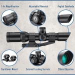 Прицел оптический Barska SWAT-AR Tactical 1-4x28 (IR Mil-Dot R/G) + mount