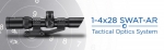 Прицел оптический Barska SWAT-AR Tactical 1-4x28 (IR Mil-Dot R/G) + mount