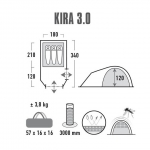 Палатка High Peak Kira 3.0 (Nimbus Grey)