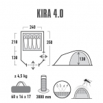 Палатка High Peak Kira 4.0 (Nimbus Grey)
