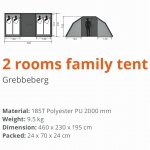Палатка Dutch Mountains Grebbeberg 4 Grey