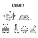 Палатка High Peak Kalmar 2 (Blue/Grey)