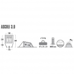 Палатка High Peak Ascoli 3.0 Nimbus Grey