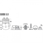 Палатка High Peak Garda 5.0 Light Grey/Dark Grey/Green (11823)