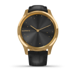 Смарт-часы Garmin Vivomove Luxe золотистые черные с кожаным ремешком из итальянской кожи