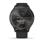 Смарт-часы Garmin Vivomove 3 черные с черным силиконовым ремешком