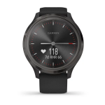 Смарт-часы Garmin Vivomove 3 черные с черным силиконовым ремешком