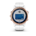 Спортивные часы Garmin Fenix 5S Plus Sapphire White Rose Gold